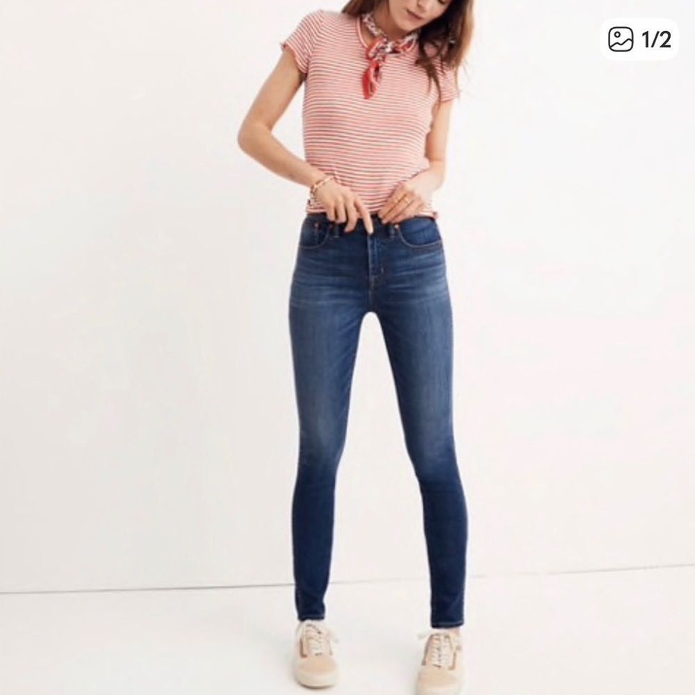 Madewell 10inch high rise skinny  Dark Blue Jeans